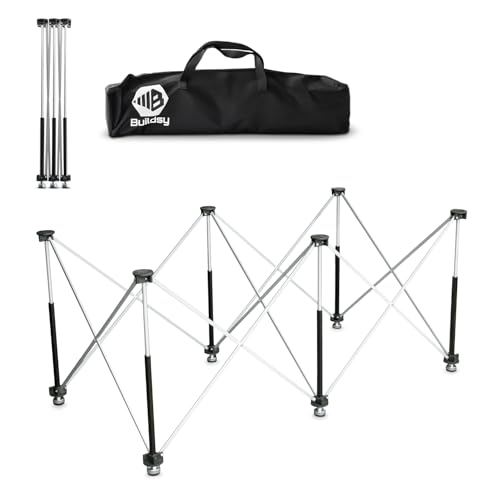 Buildsy 大工の正やん公認 のび台 伸縮作業台 W1400×H650×D700 耐荷重600kg 瞬速3秒設置 軽量 折りたたみ 組立不要 ペケ台 DIY ソーホース BBQ